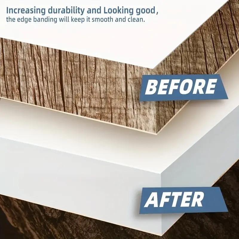 1pc 118.11in/3meters Self-adhesive Wood Grain Edge Banding, Furniture Cabinet Door and Wall Strip Decorative Strip