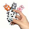 3D Printed Animals Fidget Clicker Keychain, Anxiety Stress Relief Sensory Toy, Cartoon Animal Charm for Backpack, Keys, Bags