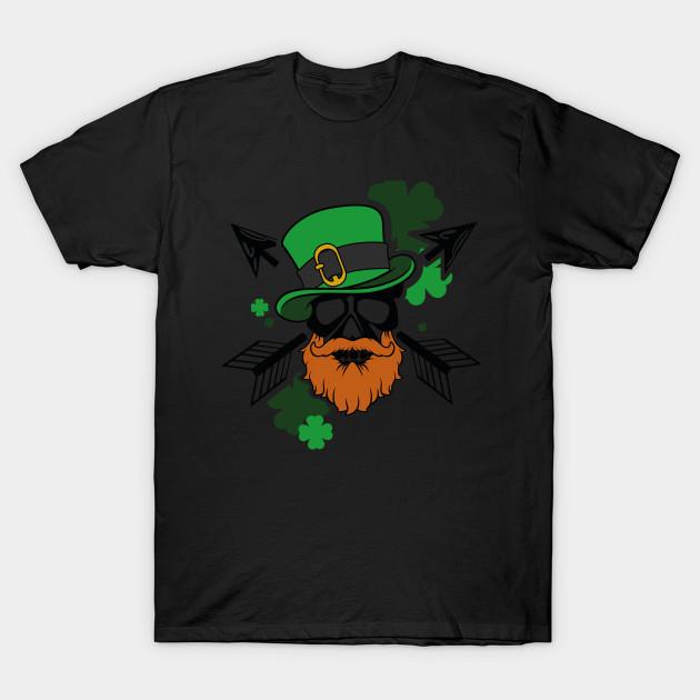 Men Black Print T-shirt Bm Saint Patrick No-Cut Transfer Paper Print Cotton Tshirt 4XL