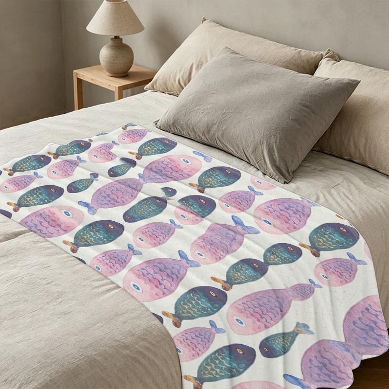 Minimalist Solid Flannel Blanket Soft Skin-Friendly Warm Throw, Perfect for Home, Leisure, Halloween & Christmas Cozy Decor