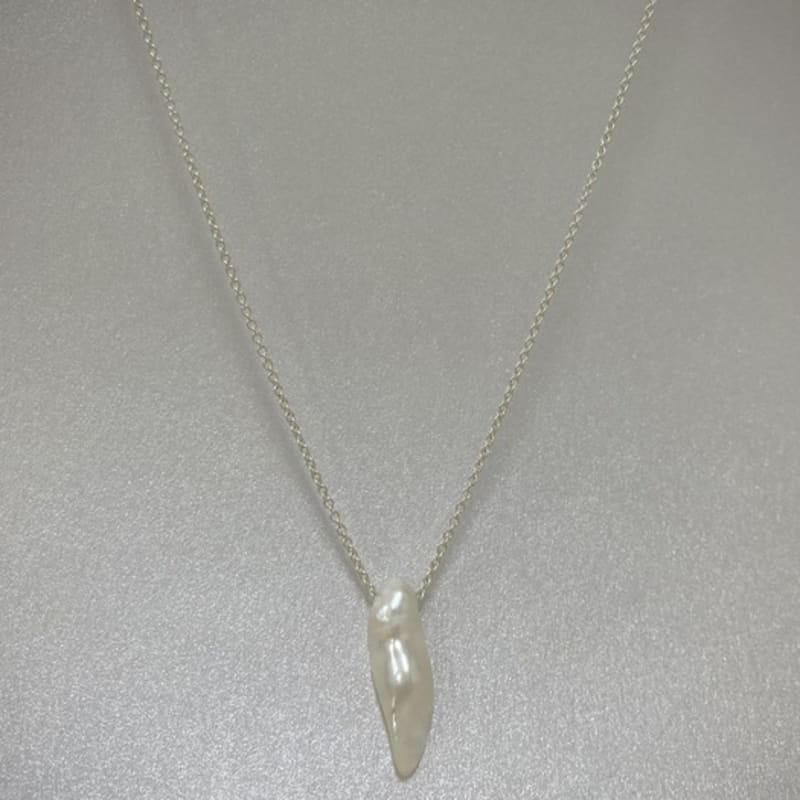 SUZURAN Liquid Pearl_ 2way Silver Necklace