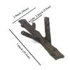 Wall Mounted Iron Branch Hook, Tree Branch Shape Key and Bag Storage Hook for Keys, Bags and Towels, Three Hook Arms for Entryway Bathroom Kitchen