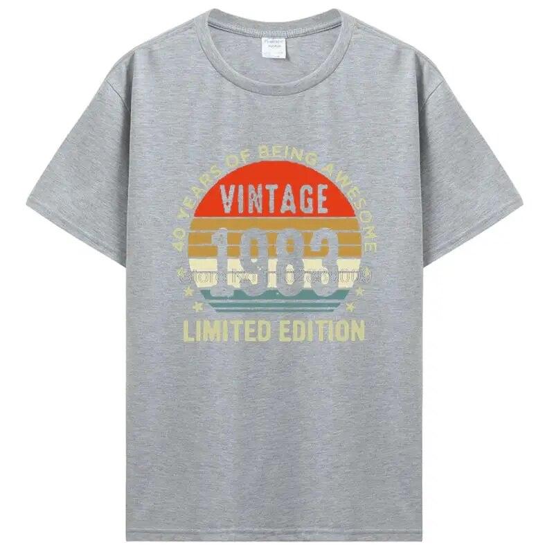 The Best Birthday Present Ever T Shirt For Unisex And Women Old Gifts Vintage 1983 Limited Edition Birthday TShirt Cotton Tees