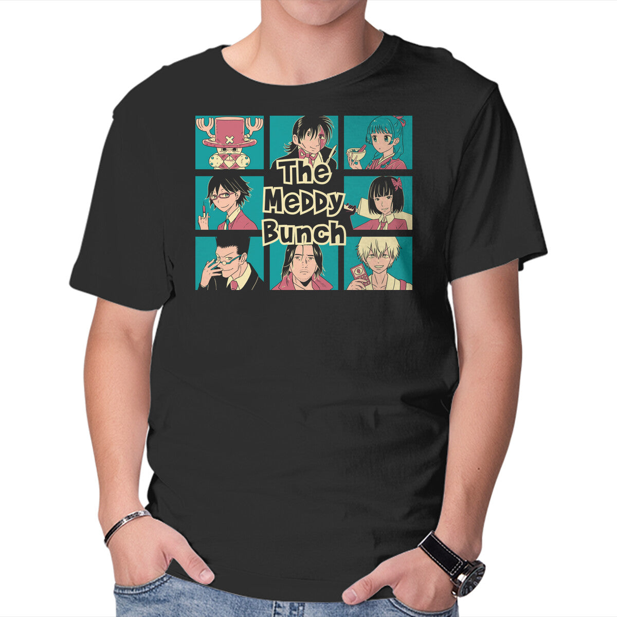 Unisex Crew Neck T-Shirt The Meddy Bunch Graphic Short Sleeve Casual Tee XXXXL