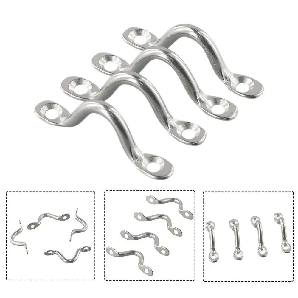 4Pcs 5/6/8mm Wire Eye Straps 316 Stainless Steel Deck Loop Canopy Engines Accessories