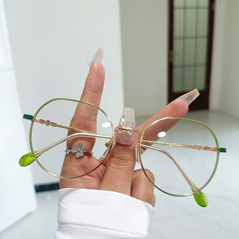 Damen Frühjahrsmode Metallrahmen Anti-Blaulicht-Brille