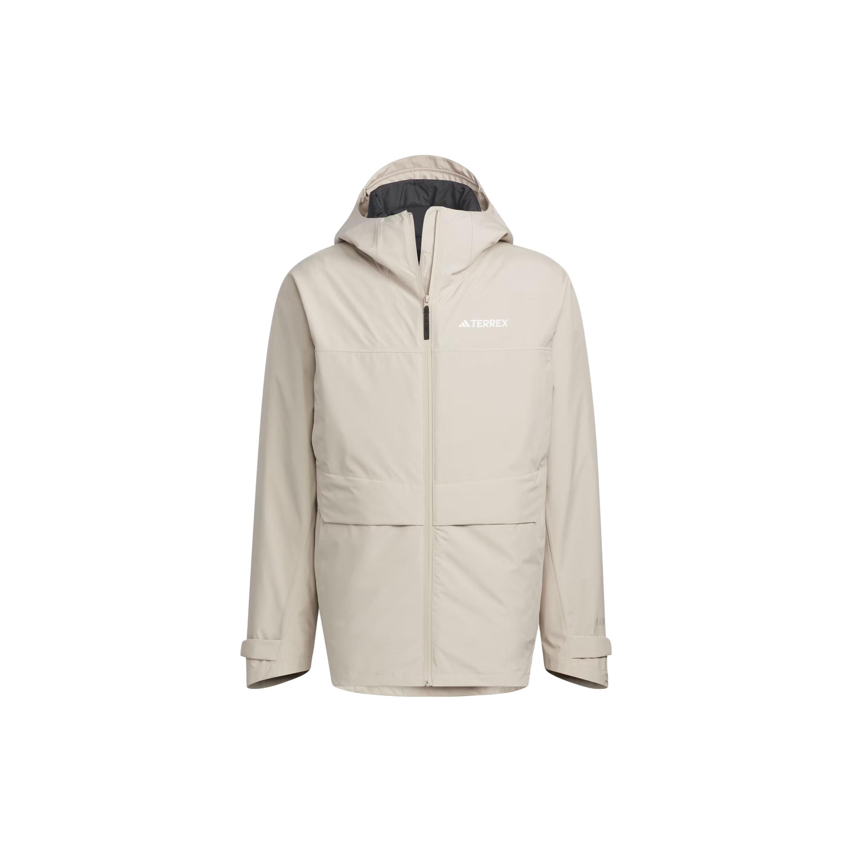 adidas Terrex 3-In-1 Rain.Rdy Parka Asia Sizing Beige Black Men s IL8986 L