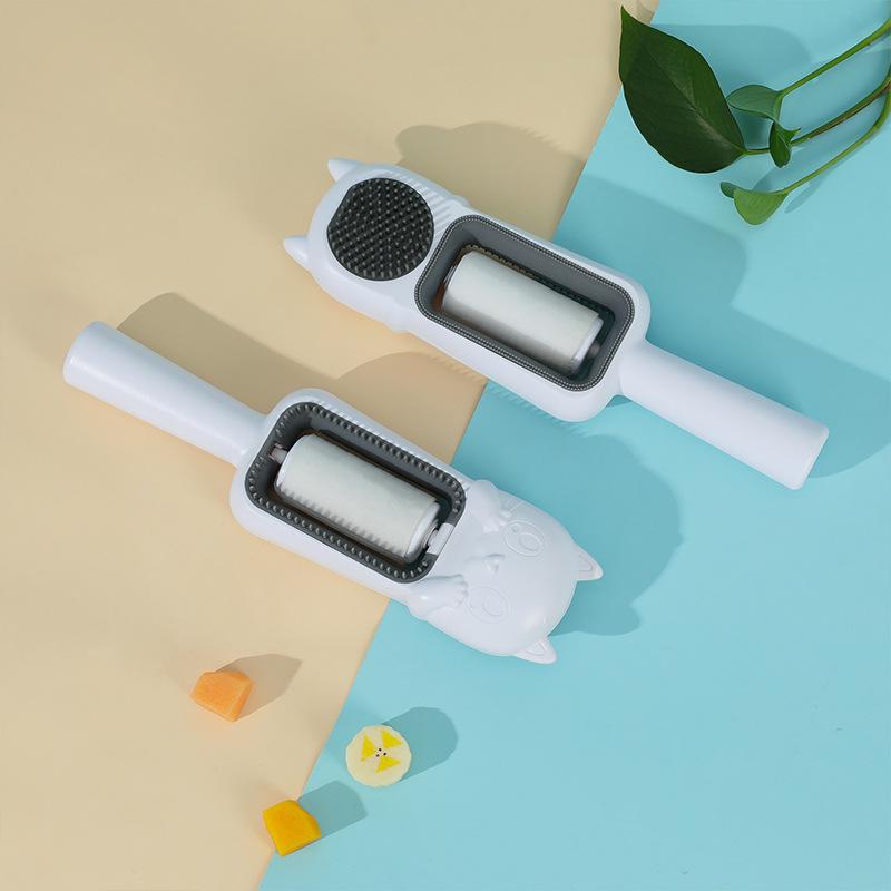 Pet Hair Remover: Disposable Wet Wipe Roller and Comb for Cats and Dogs