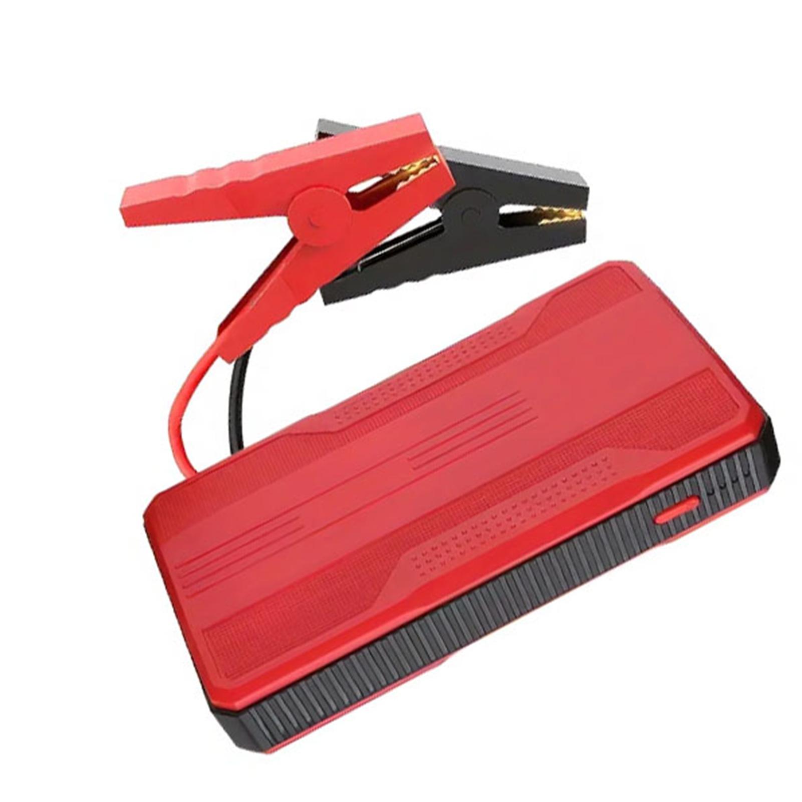 

Автомобильный аварийный стартер со светодиодной подсветкой, аккумулятор высокой емкости, портативное зарядное устройство Power Bank для 12 В красный