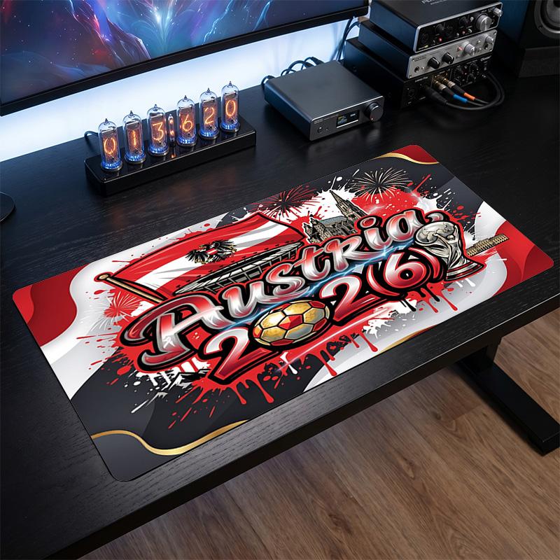 Austria Football Crest Mouse Pad, Extended Non Slip Rubber Desk Mat for Gaming Office Laptop Fan Gift