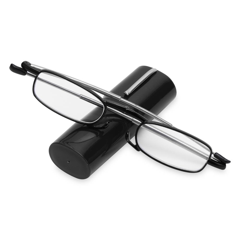 Mini Portable Reading Glasses with Tube Case Men Women Spring Hinge Anti Eyestrain Computer Presbyopia Eyeglasses 1.0~4.0x
