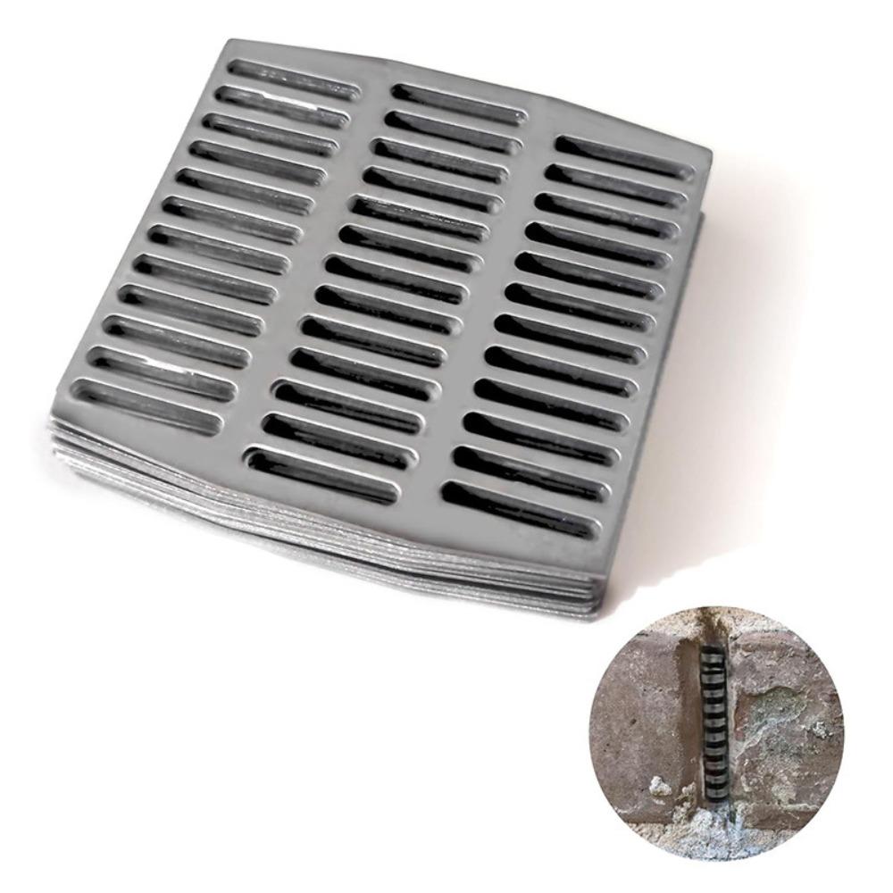 5pcs/set Stainless Steel Weep Hole Vent Covers Brick Wall Floor Drain Mat  Outdoor Use