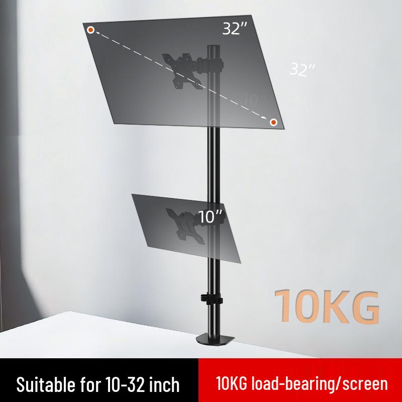 Justerbart mekaniskt armställ för dubbla skärmar