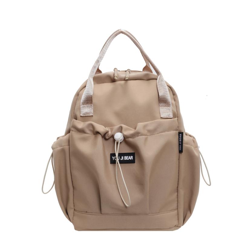 Nylon Backpack Lightweight Commuter Backpack Solid Color Tote