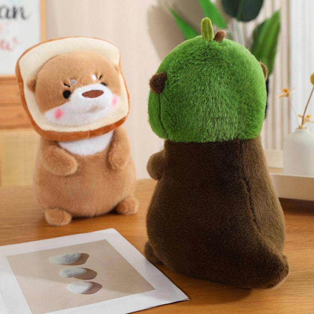 Lovely Design Fruit Otter Doll Soft Material Cartoon Animal Toy Otter Plush Toy  Kids Room