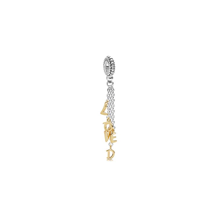

Pandora Loves Whisper Charm Unisex Charm Gold Silver 767831 Gold/Silver,F