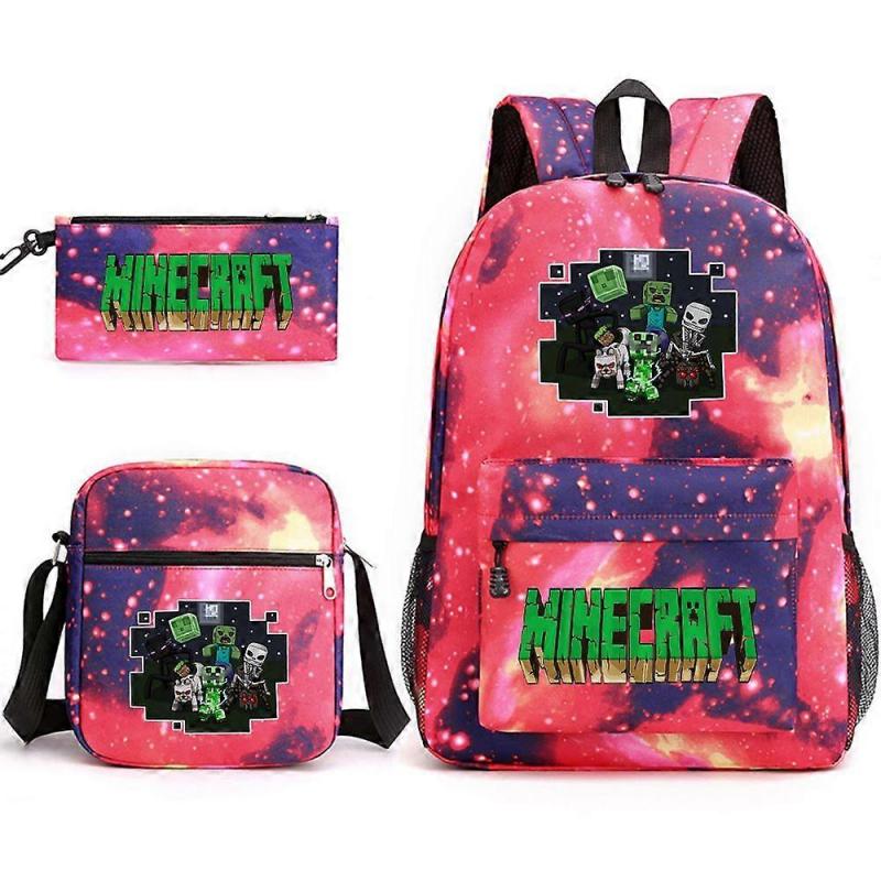 New style cartoon Stitch schoolbag three-piece elementary and middle school students backpack