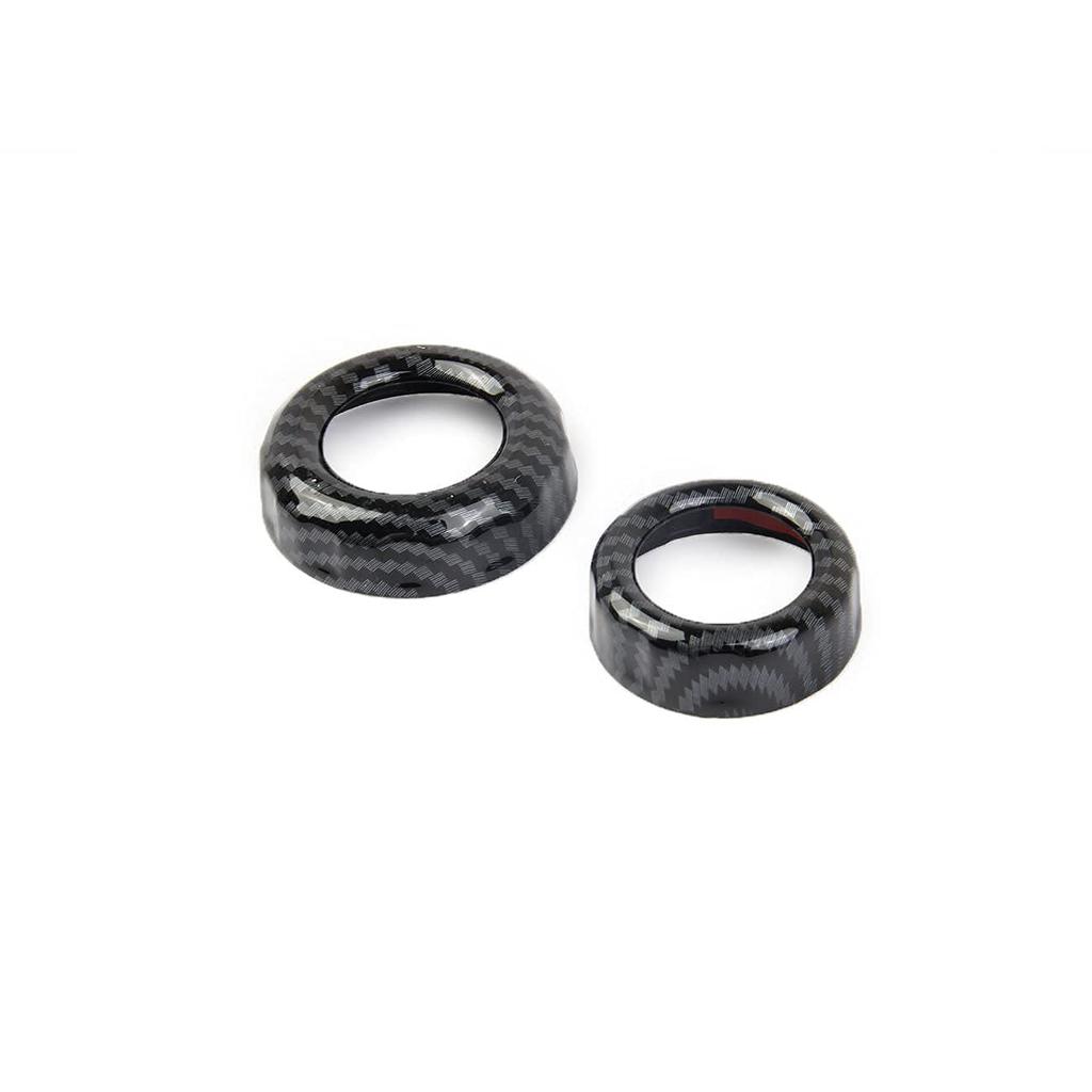 Korlot Carbon Fiber CD Air Conditioner Switch Button Knob Decoration Trim Accessories for Ford F150 2021+,for 2023-2025 F250 F350 Super Duty