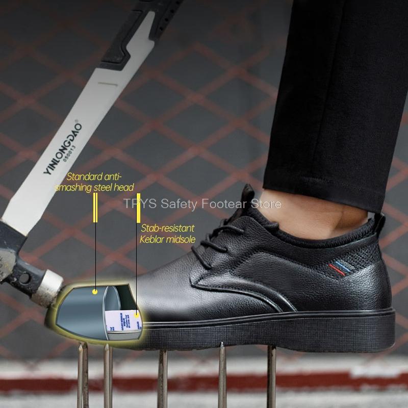 Fashion Male Work Safety Shoes Indestructible Work Shoes Sneakers Men Waterproof Protective Shoes Puncture-Proof Security Footwear