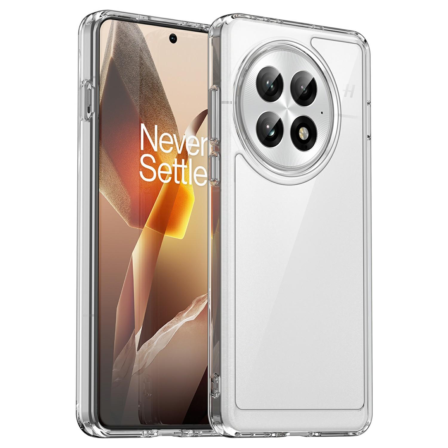 

WANLONFENG MF Series for OnePlus 13 Case TPU+Acrylic Clear Phone Cover with Tempered Glass Film Style A