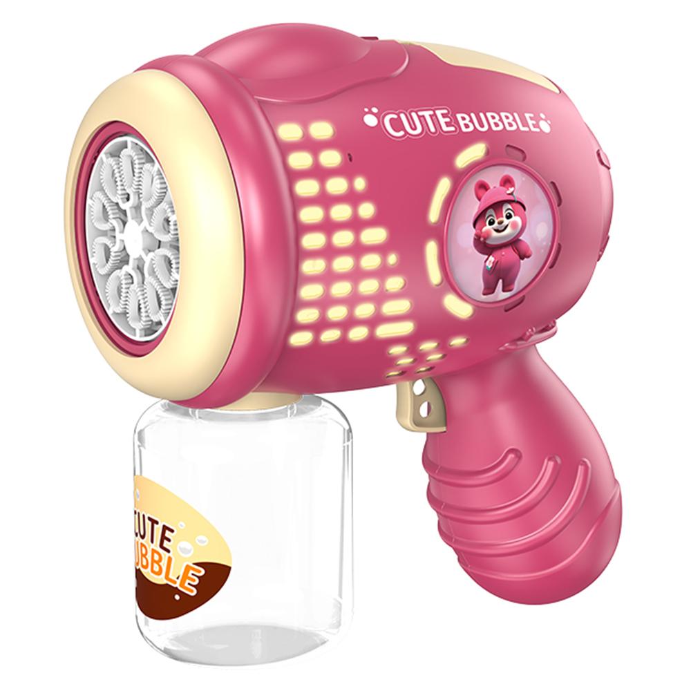 

622 Cartoon Bear Pattern Electric Bubble Gun Kids Toy Soap Bubbles Generator with Light A