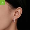 U-Shaped Moissanite Pattern Ear Buckle Women'S, Fashionable Commuter S925 Silver 10-Point Mozzarella Diamond Earrings