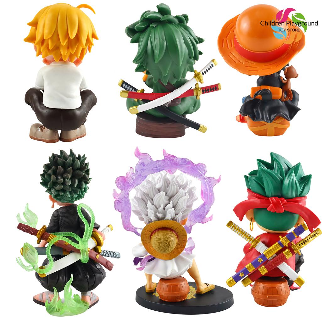 6 Styles One Piece Anime Figure PVC Model Doll Luffy GEAR 5 Figurine Roronoa Zoro Action Figures Collectible Model Doll Toy gift
