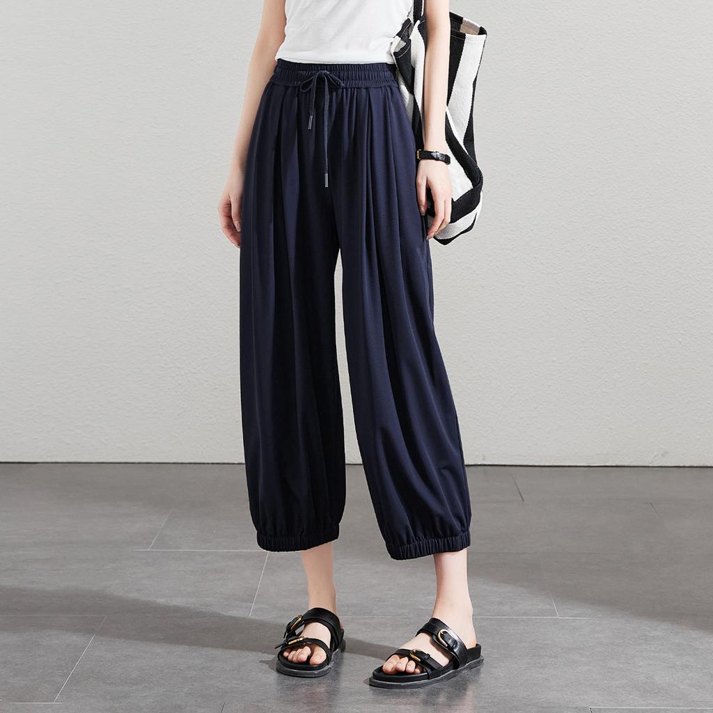 Comfortable Summer Slim Leg Tied Pants for Women