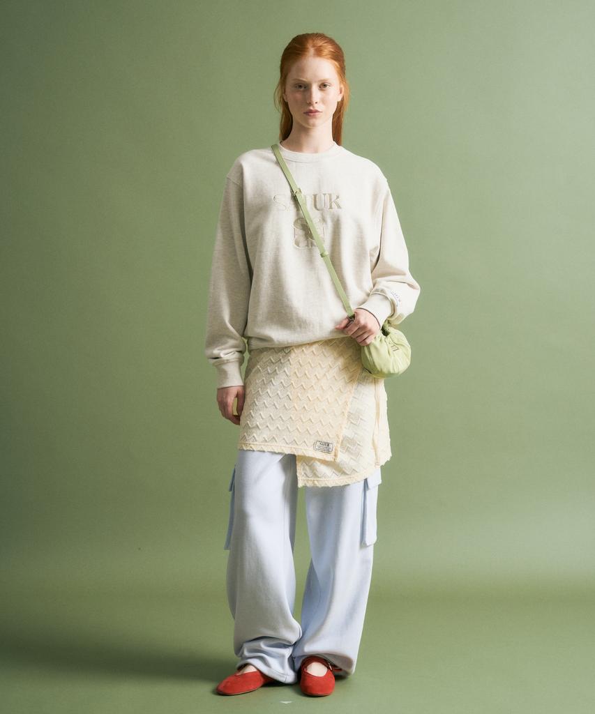 Seteo (W) Crochet Layered Skirt Cream