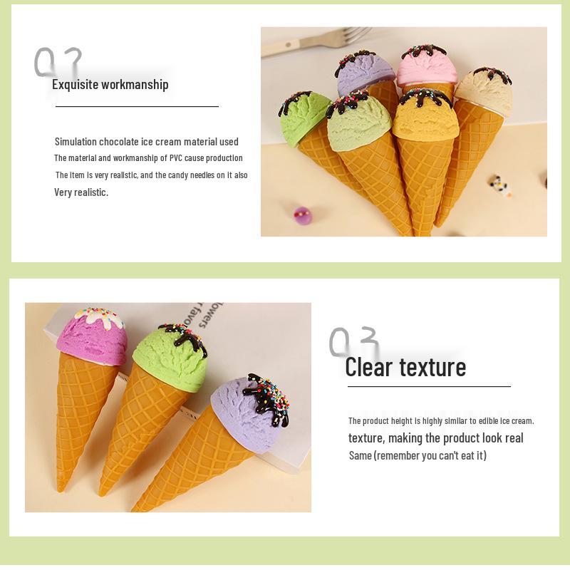 PVC Faux Ice Cream Cone for Display & Play