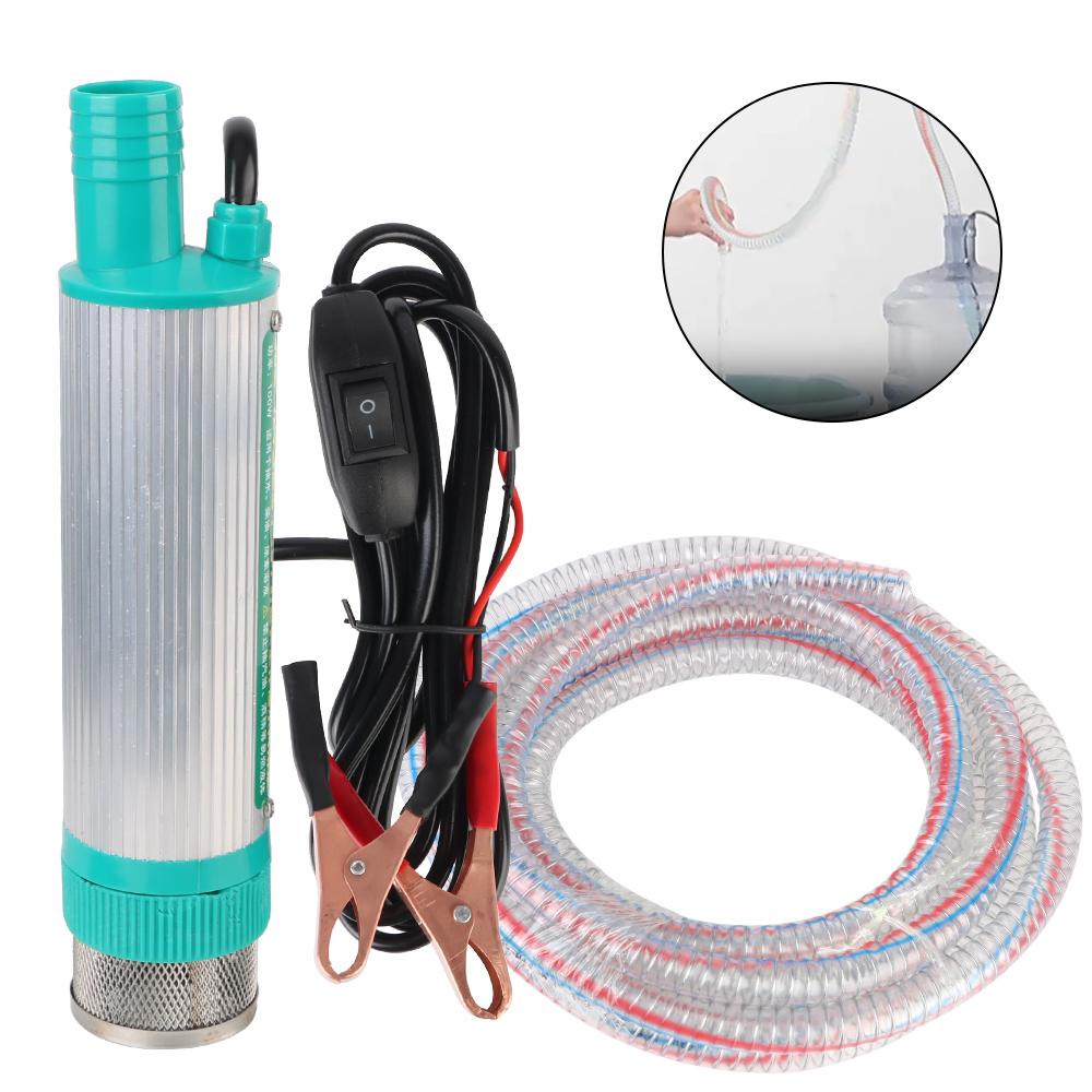 Aluminum Alloy Shell 30L/min Fuel Transfer Car Electric DC Refueling Pump 12V For Pumping Diesel Oil Water Submersible Mini