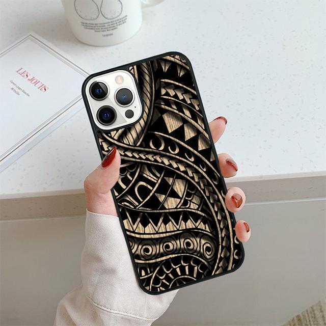 Maori Polynesian Samoan Tribal Phone Case For iPhone 17 Air 14 15 16 13 12 Cover For Apple Pro Max 6S Plus