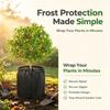 Cold Wind Plant Cover with Vertical Opening, Fabric and Gathered Cord Closure for Potted Bushes and Small Trees
