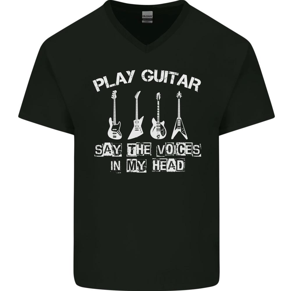 

Футболка унисекс Play Guitar Say Voices IN My Head Guitarist с V-образным вырезом