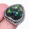 Natural Australian Opal Doublet 925 Sterling Silver Jewelry Ring Size 7 o9j04