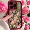 Husă de telefon Drop-proof cu trandafiri romantici pentru iPhone 14 Pro Max/17 Grip texturat
