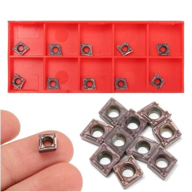 10pcs Carbide Inserts CCMT060204 CCMT0602 For Lathe Turning Tool Holder