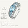 Gb 2 .55ct Natural Blue Topaz Gemstone Rings 925 Sterling Silver Oval Shape Ring For Women Fine Jewelry