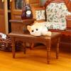 Vintage 1/12 Dollhouses Miniature Wood Coffee Table Two Tiers Side Desk for Living Room Decoration Model Scene Decors