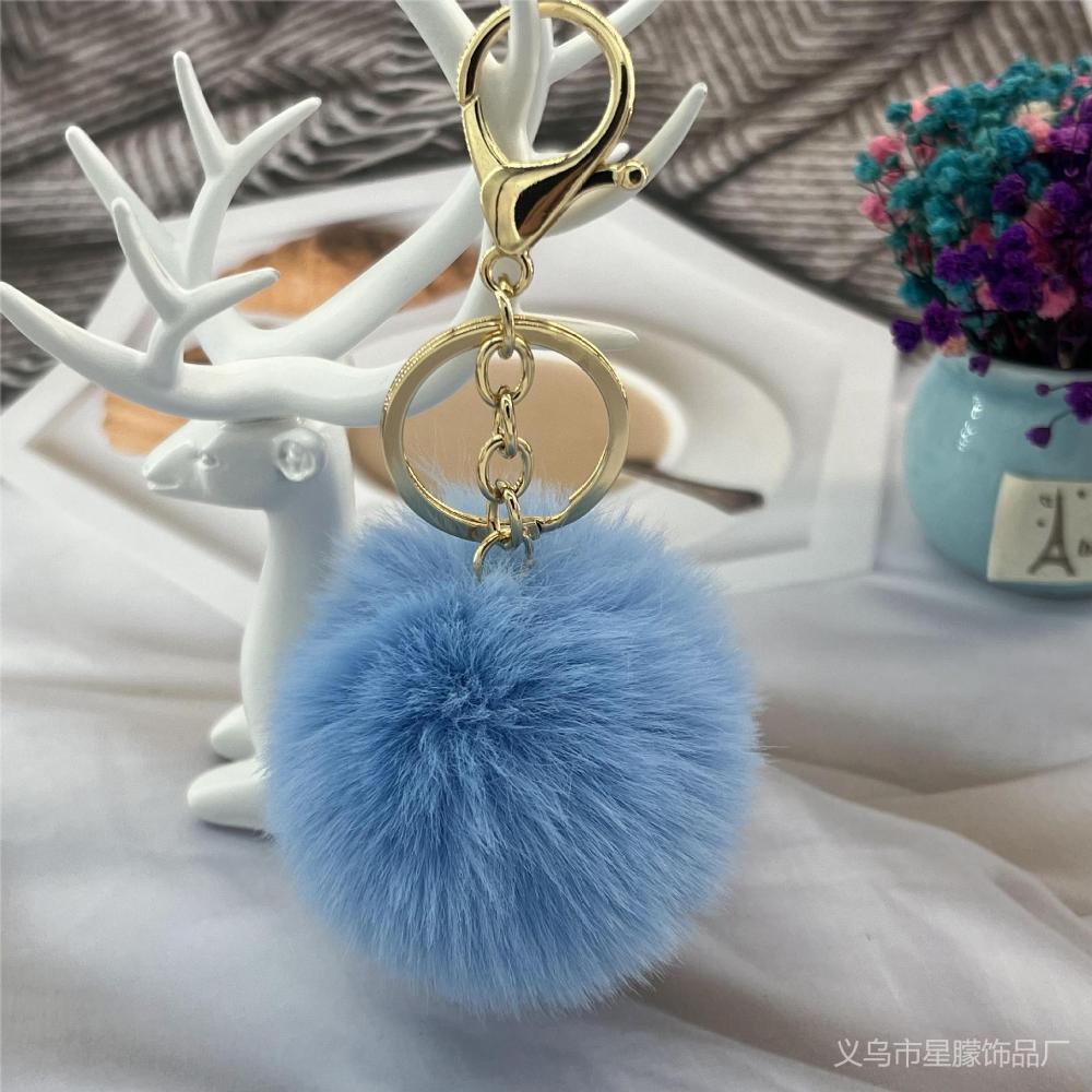 

Пушистый мех кролика Сова помпон брелок для ключей автомобильный брелок для ключей держатель подвеска женская сумка аксессуар 1pcs