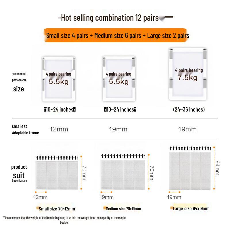 Strong No-Drill Picture Hanging Strips