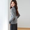 Srcr Women's 100% Cashmere High-Neck Hollow Knit Sweater