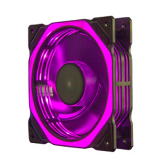 

12-см корпусной вентилятор, 1200 об/мин, малошумная RGB-подсветка, большой объем воздуха, корпусной вентилятор фиолетовый