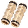 2pcs Extension Quick Connect Hose Joint Brass Double Male Hose Fitting  Machine Washing