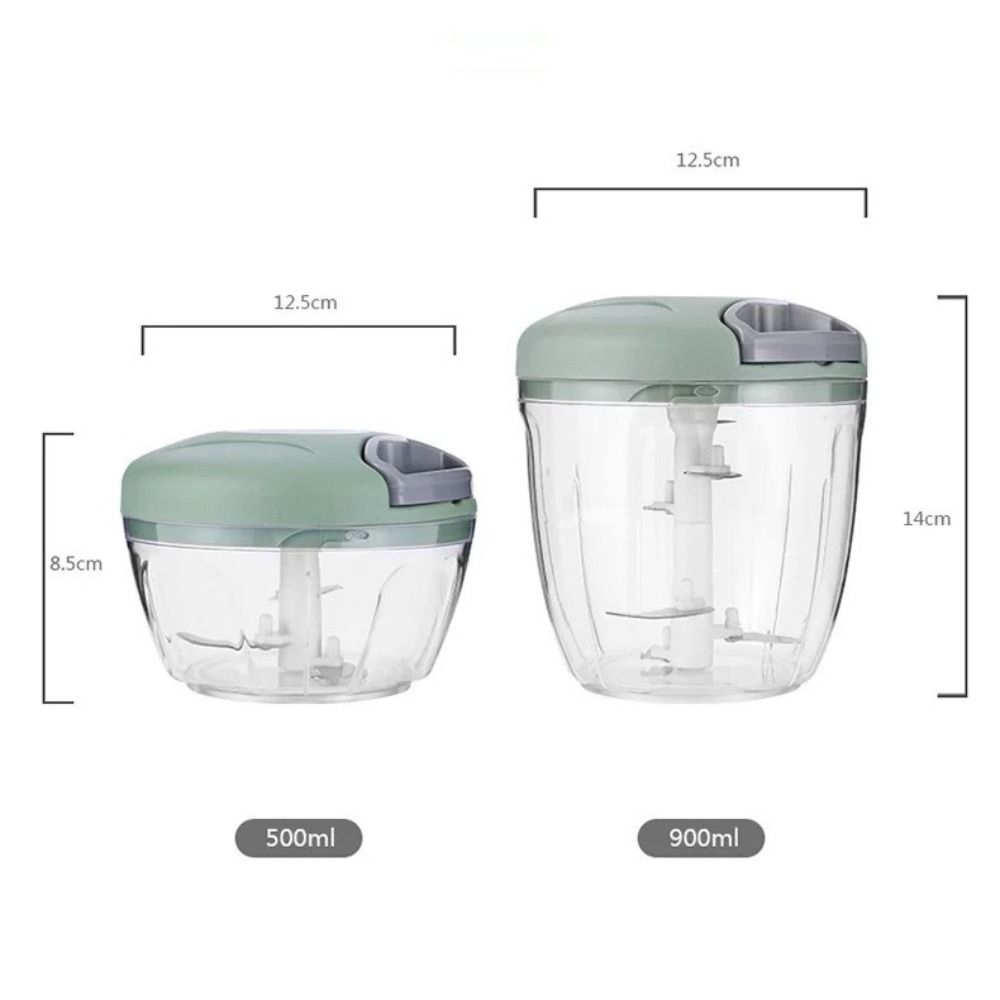 PP Storage Manual Food Chopper Stainless Steel Hand Power Mincer Durable Speedy Chopper  Baby Food