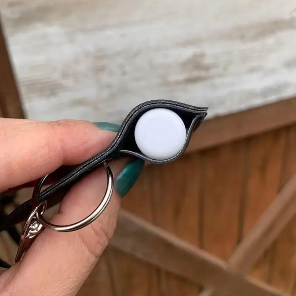 PU Leather Bat Pouch Keychain Black Wing Design Gothic Lipstick Holder  Car Keyring