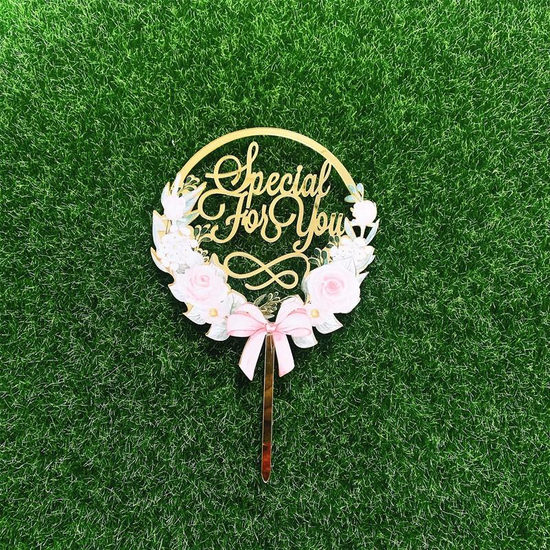 1-7pcs New Forest Animal Cake Card Inserts Christmas Santa Birthday Cake Banners Cake Decorating Inserts Cupcake Inserts