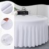 4/5/6FT Round Tablecloth Circular Polyester Table Cover Polyester Table Cloth for Hotel Banquet Birthday Party Table Decor