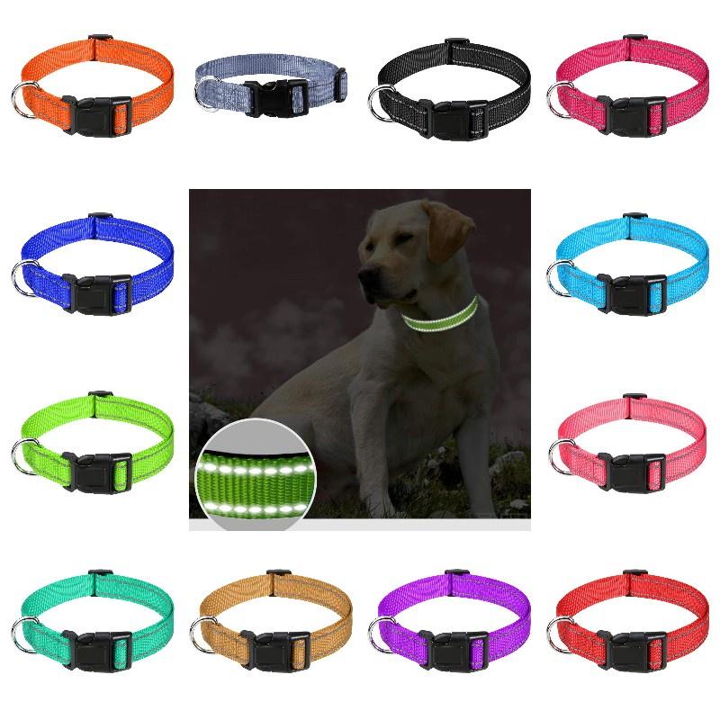 Durable Reflective Neoprene Dog Collar Available In 12 Vibrant Colors And 5 Sizes