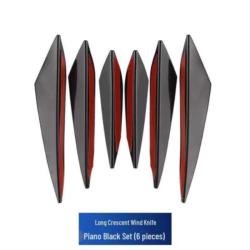

Carbon Fiber Crescent Wind Knife - Universal Car Bumper Modification to Prevent Collision